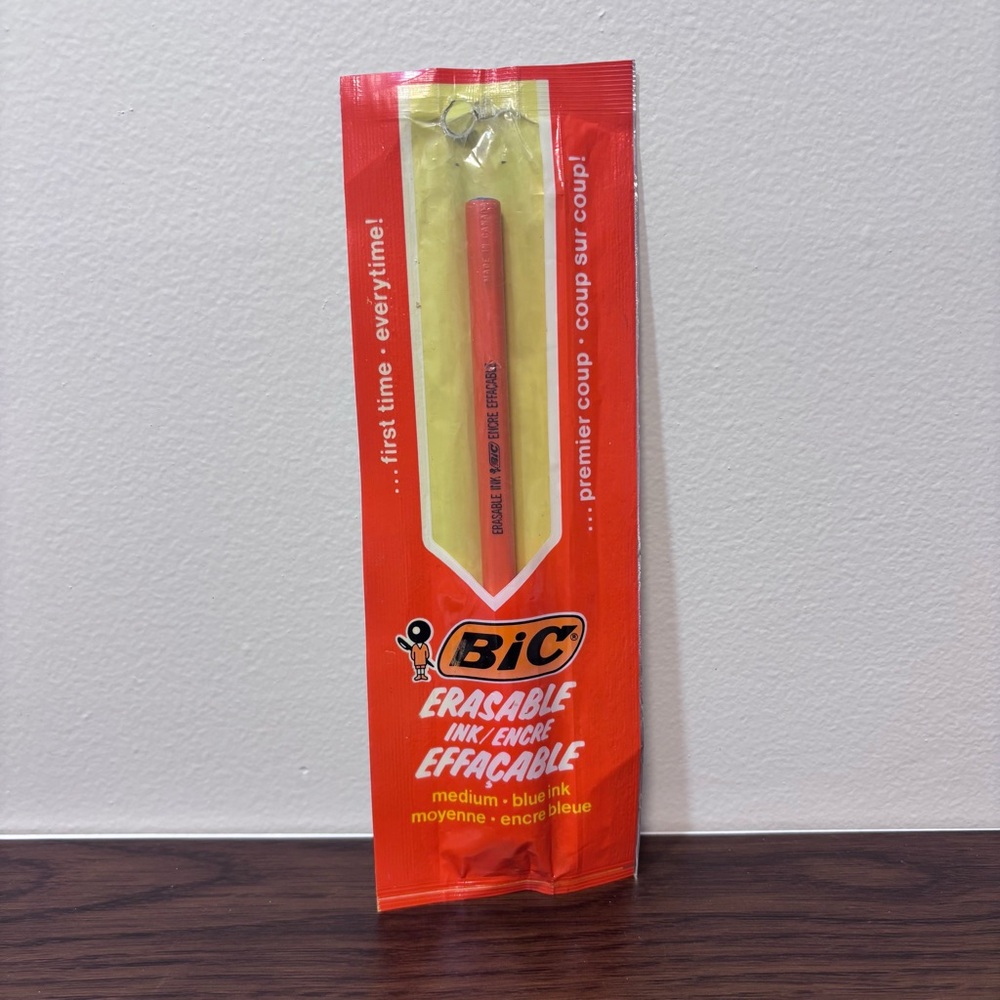 Vintage Bic Erasable Ink Medium Blue Ink Pen